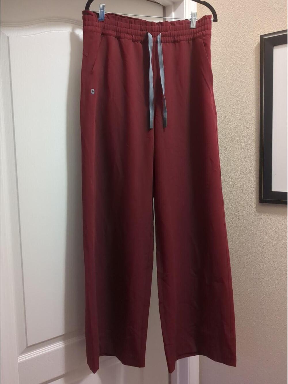 FIGS Technical Collection Scrub Pants Womens L Tall Gray Wide Leg Drawstring